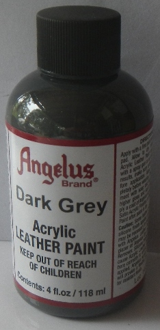 Angelus Acrylic Paint Dark Grey 118ml Angelus Leather Paint  Angelus 2 Thin, Angelus 2 Hard, Angelus Preparer and Degalzer Angelus Stripper Leather Paint  Leather Dye Leather Preparer Acrylic Paint